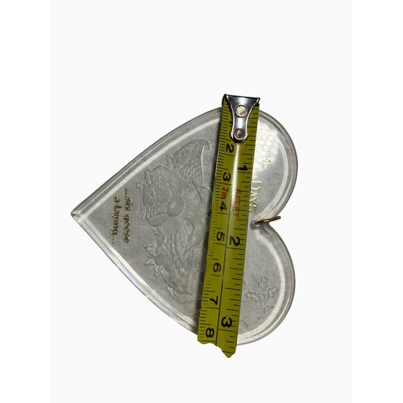 Hallmark Keepsake Ornament 1989 Six Geese A-Laying Acrylic Heart-Shaped - Picture 9 of 10